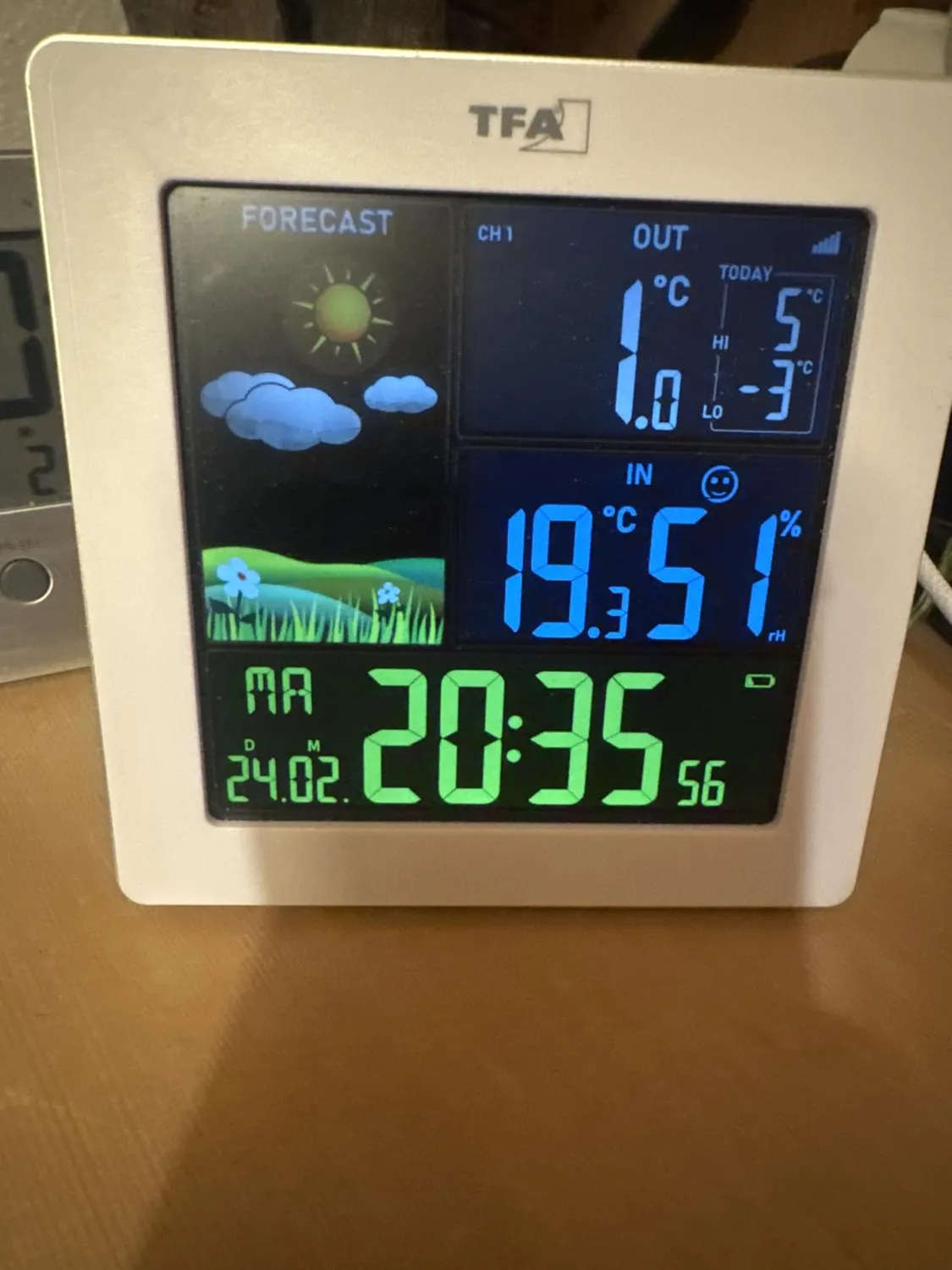 TFA Dostmann SUN2 35.1174 Funk-Wetterstation schwarz