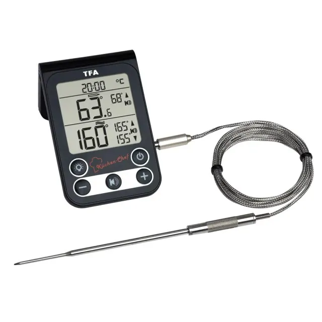 TFA Dostmann Küchen-Chef 14.1512.01 Grillthermometer schwarz