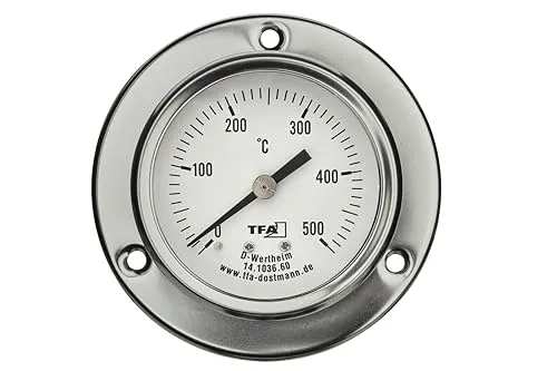 TFA Dostmann 14.1036 Pizzathermometer Edelstahl 500°C Flansch