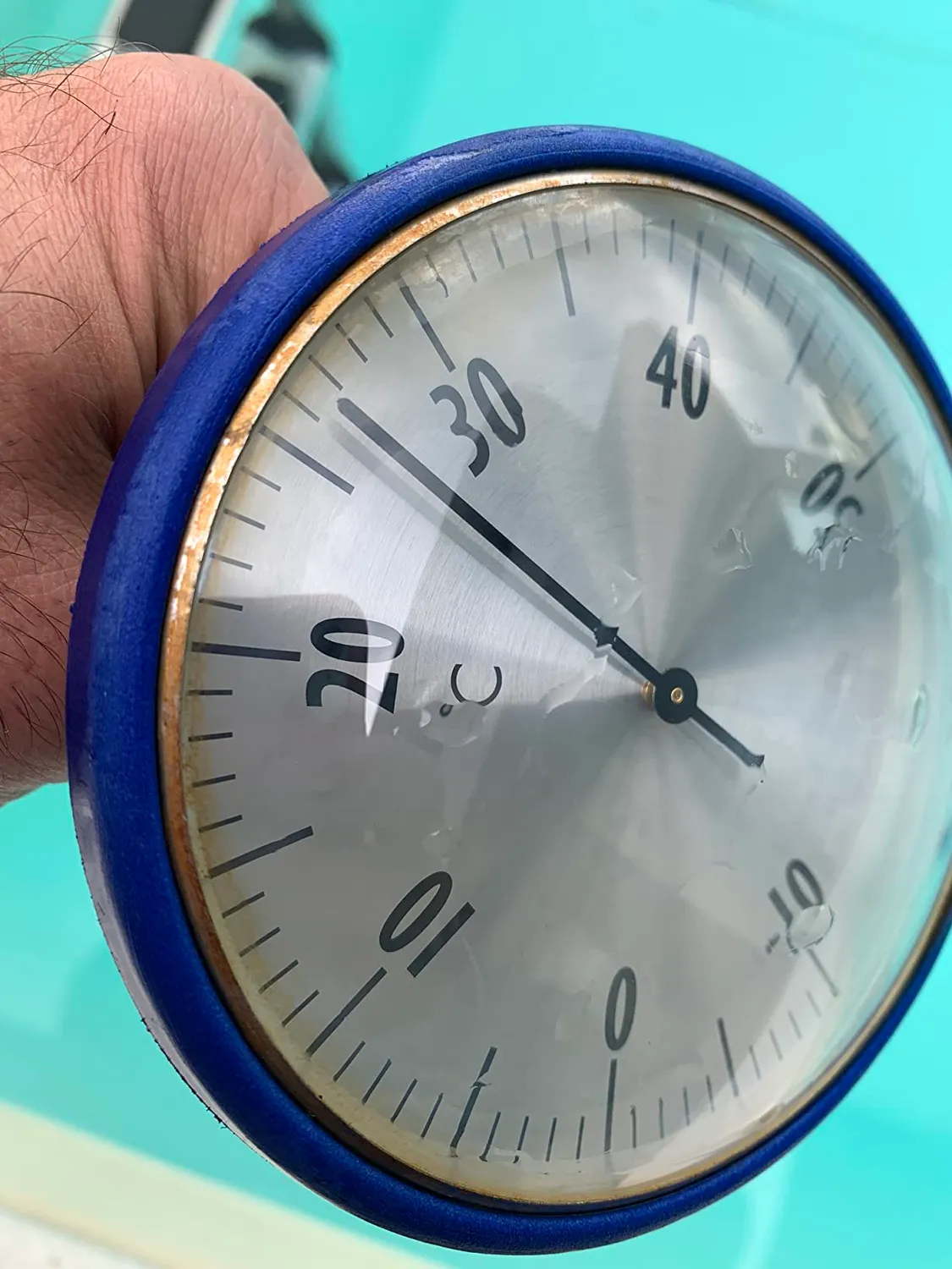 TFA Dostmann 40.2005 Schwimmbadthermometer analog blau Edelstahl