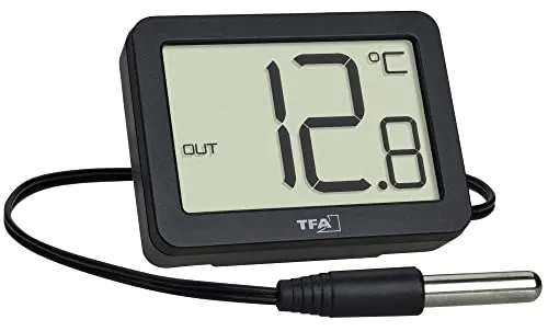 TFA Dostmann 30.1066.01 Thermometer Schwarz Kabel