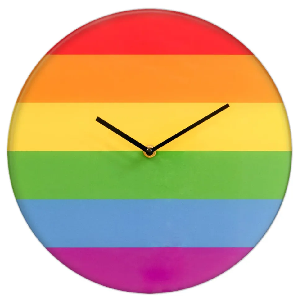 Technoline Rainbow Wanduhr 30 cm Glas Regenbogen