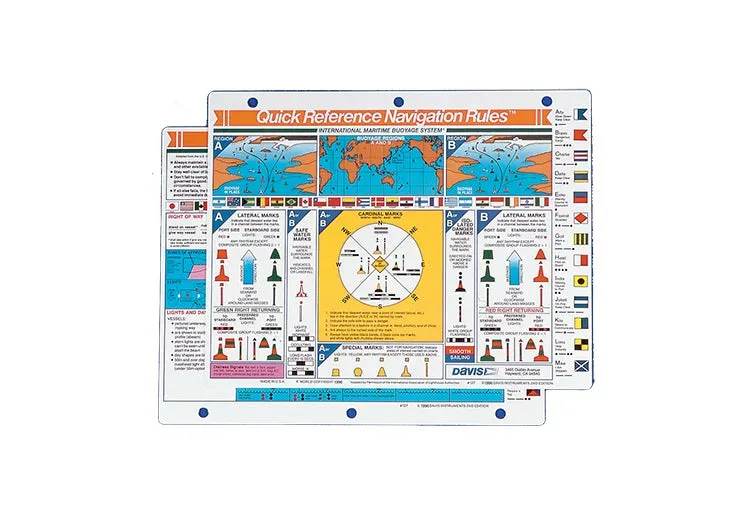 Davis 127 International Navigation Rules Referenzkarte