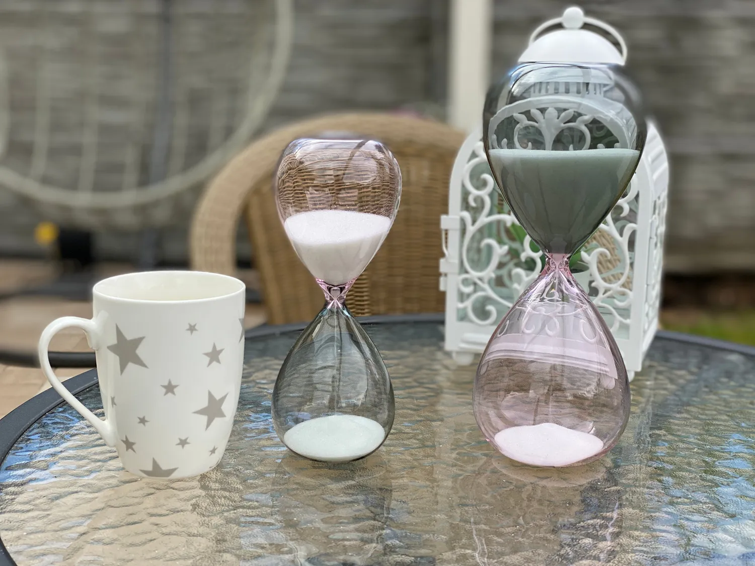 TFA Dostmann 18.6009 Sanduhr 15 Minuten Gold aus Glas