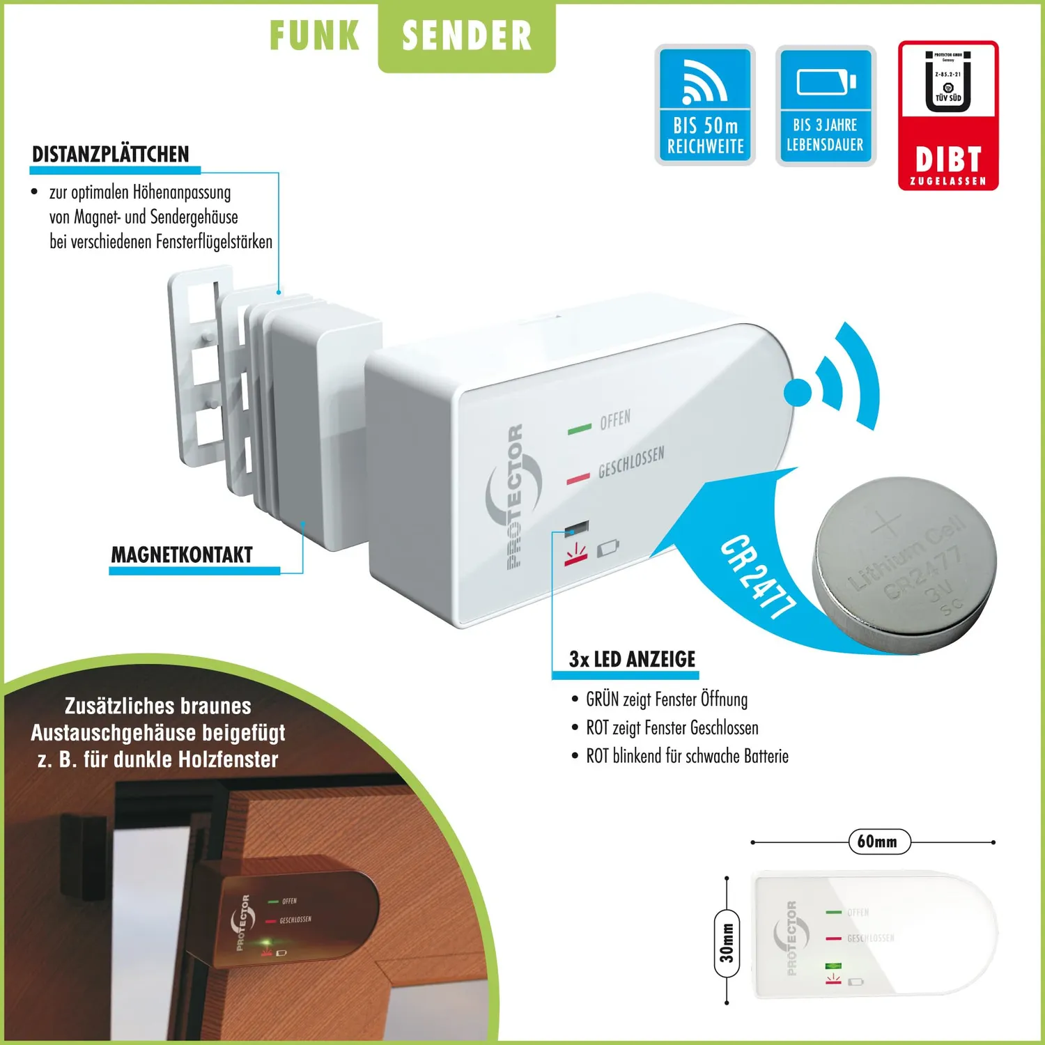 Protector AS-5120 Funk-Abluftsteuerung DIBt Mini-Kontakt