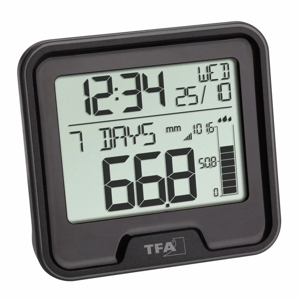 TFA Dostmann Drop 47.3005.01 Funk-Regenmesser schwarz