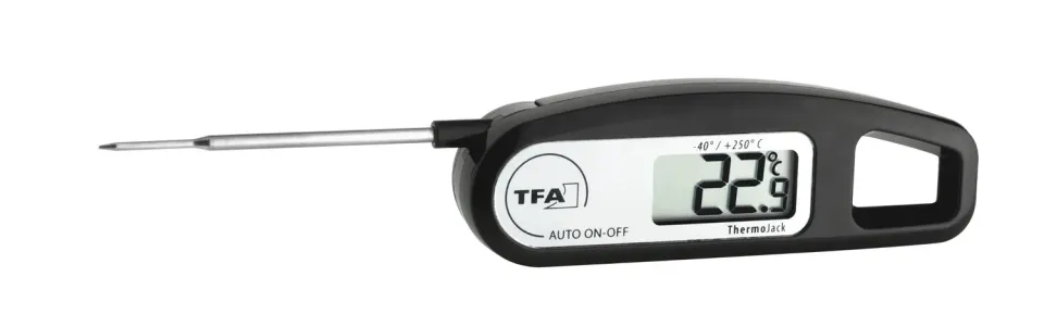TFA Dostmann Thermo Jack Thermometer schwarz klappbar