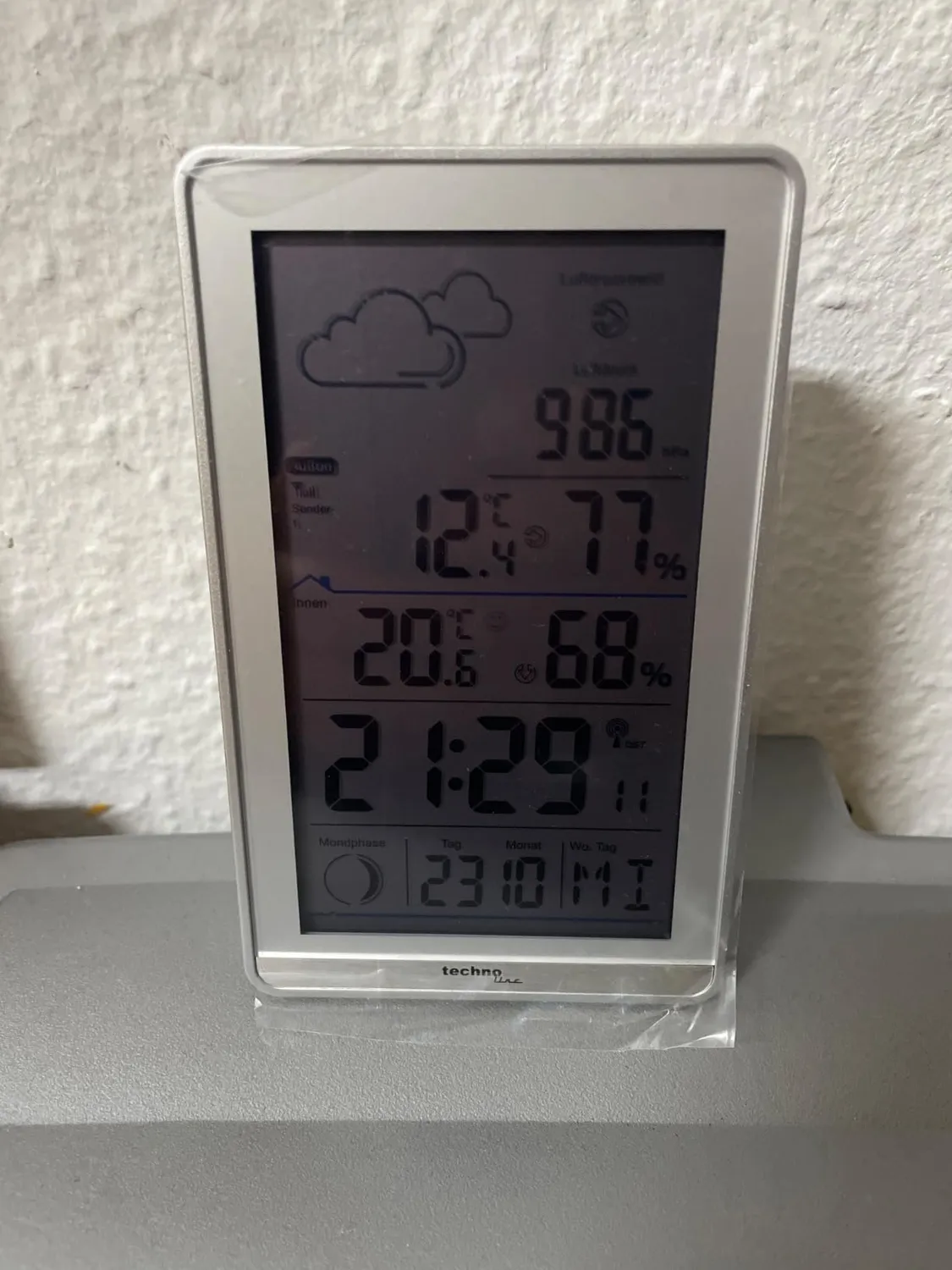 Technoline WS 9218 Wetterstation mit Außensensor DCF