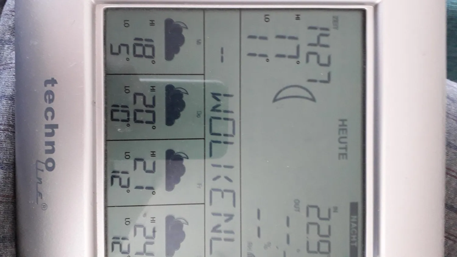 Technoline WD 9000 Wetterstation mit 5-Tage-Prognose