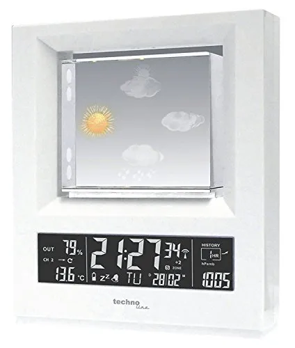 Technoline WS 6620 Wetterstation weiß Funk mit Vorhersage