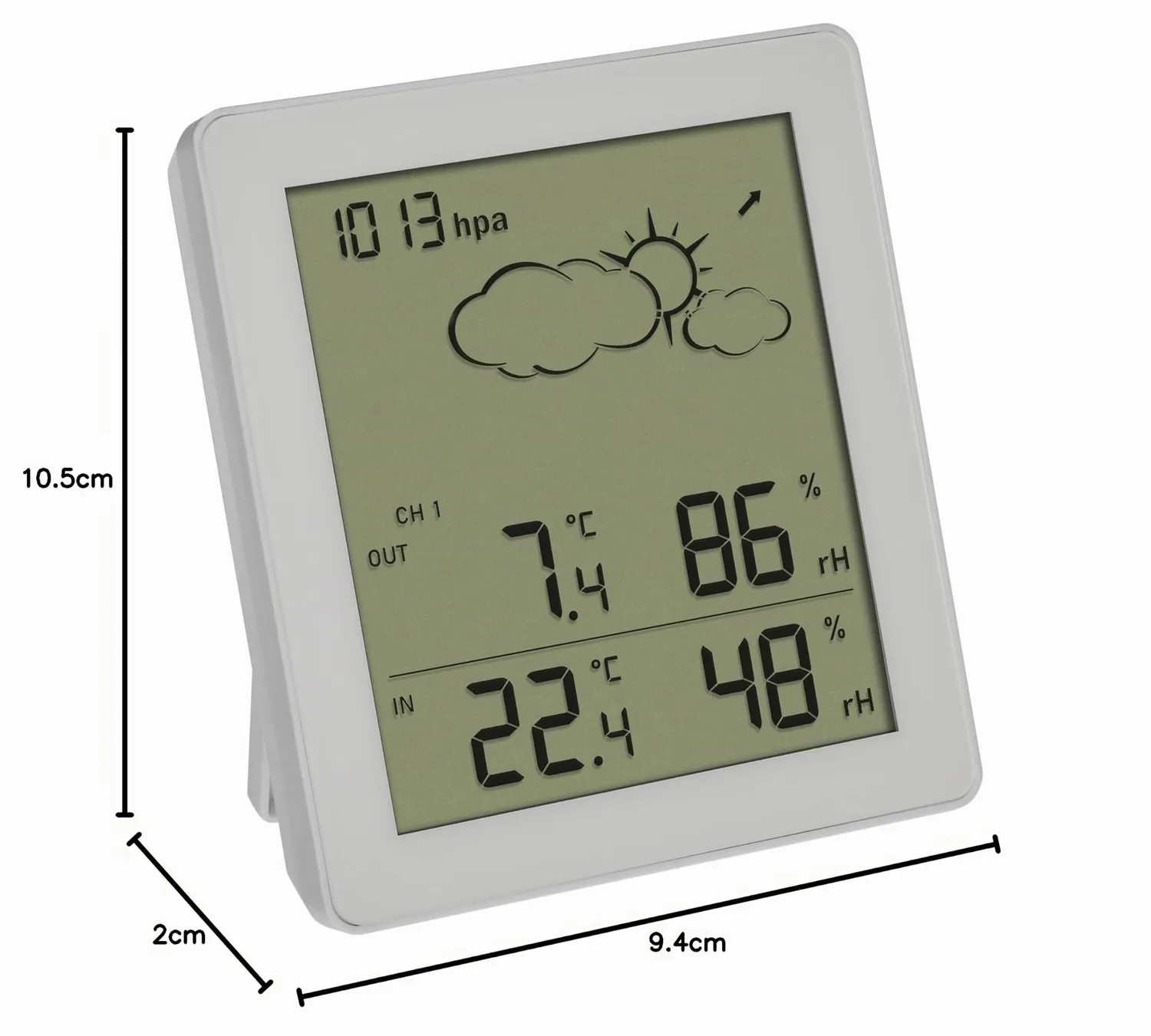 TFA Dostmann 35.1168.02 Clear Wetterstation weiß Funk