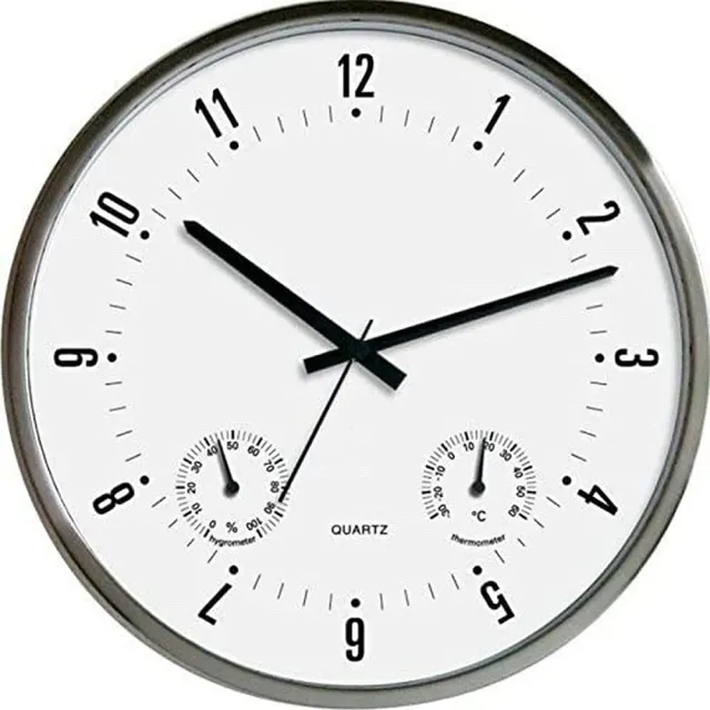 Technoline WT 7980 Quarzwanduhr Titan mit Thermo