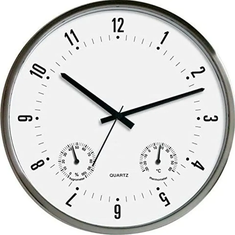 Technoline WT 7980 Quarzwanduhr Titan mit Thermo