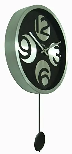 Technoline WT 1030 Wanduhr mit Pendel 30 cm schwarz-silber