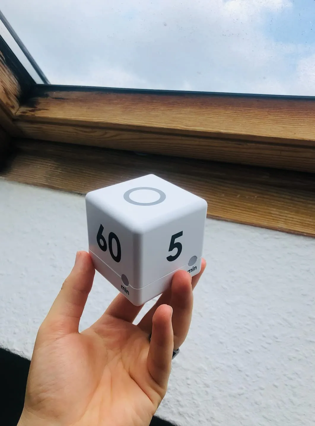 TFA Dostmann Cube Timer 38.2032.02 weiß digital