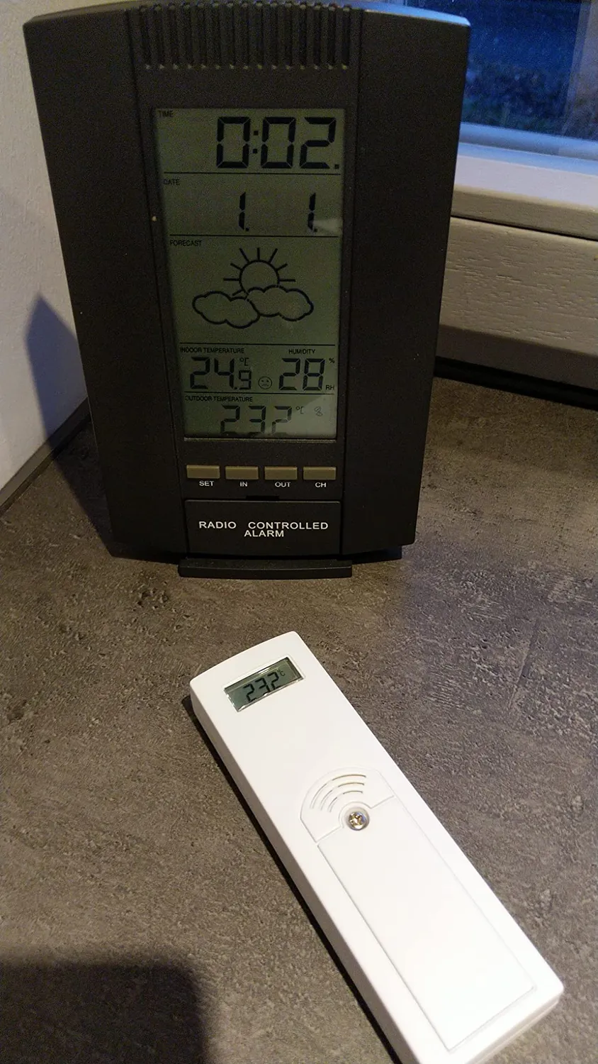 TFA Dostmann 30.3120.90 Außensender grau Display