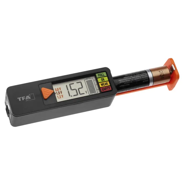 TFA Dostmann 98.1126.01 BatteryCheck Batterietester schwarz Volt