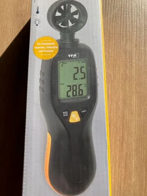 TFA Dostmann 42.6001.01 Windmesser Handgerät schwarz Beaufort