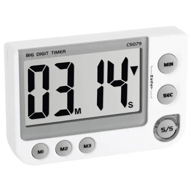 TFA Dostmann 38.2024 Timer Stoppuhr weiß mit Magnet
