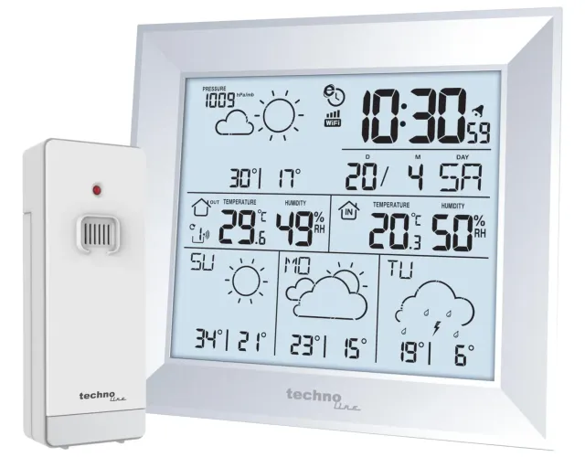 Technoline WD 2000 Wetterstation WLAN mit App und Sensor