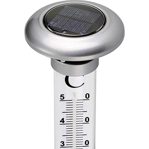 TFA Dostmann Solino 12.2057 Gartenthermometer Solar silber