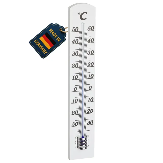 TFA Dostmann 12.1003.09 Innenthermometer Buche weiß analog
