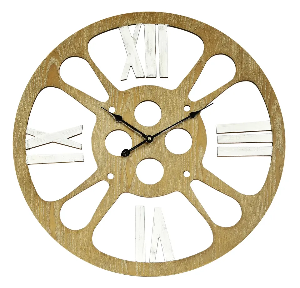 Technoline WT 1612 Holz-Wanduhr XXL 58 cm analog