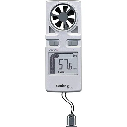 Technoline EA 3010 Hand-Windmesser silber mit Windchill