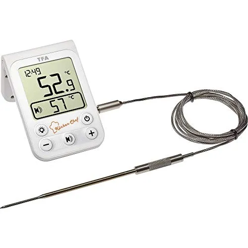 TFA Dostmann Küchen-Chef Grill-Bratenthermometer weiß
