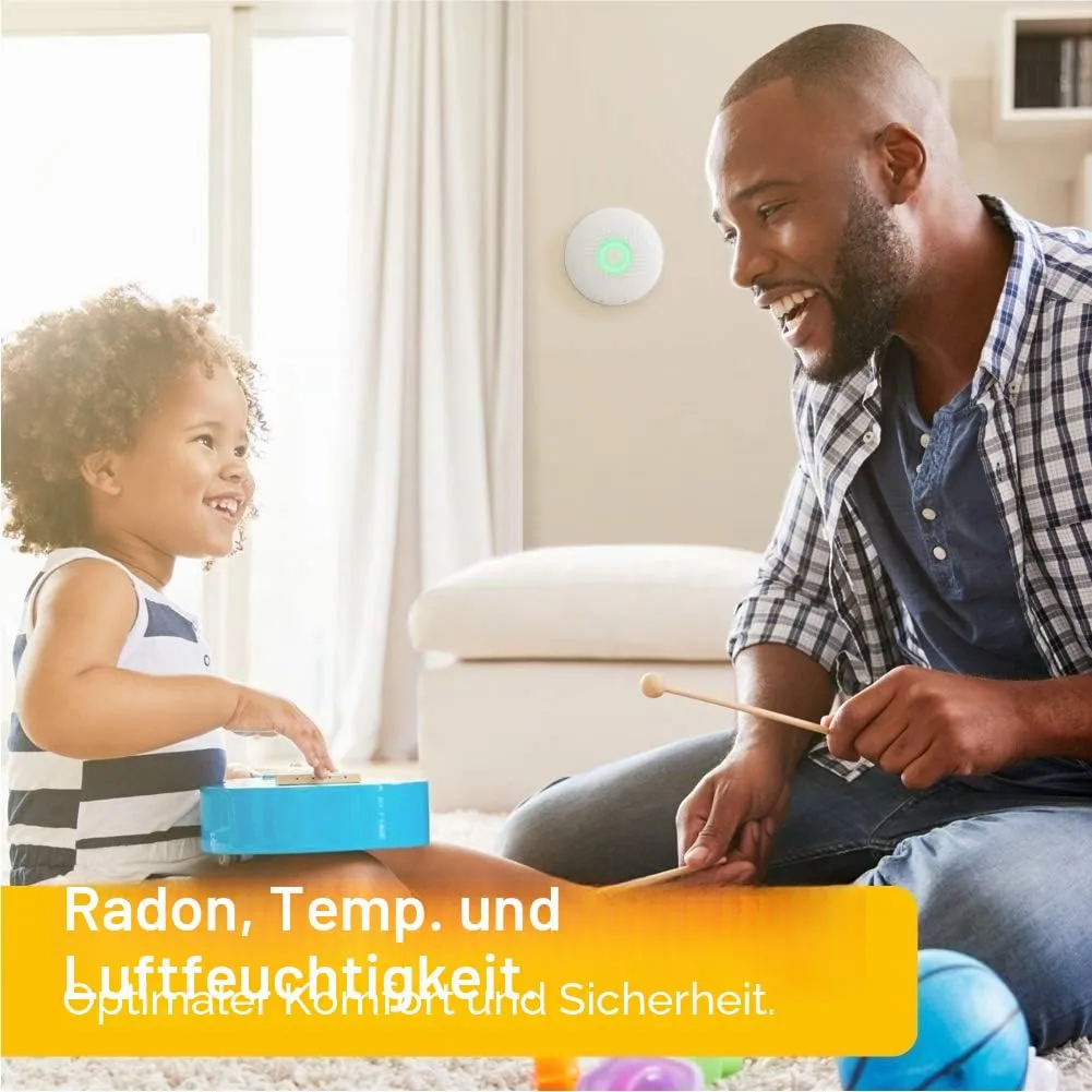 Airthings 2950 Wave Radon Messgerät App Lichtring