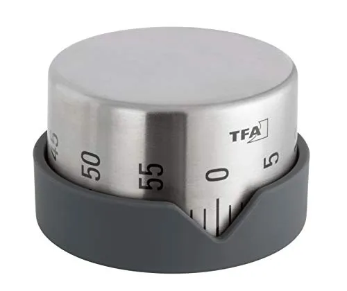 TFA Dostmann Dot 38.1027.10 Küchentimer mechanisch 60 Min grau