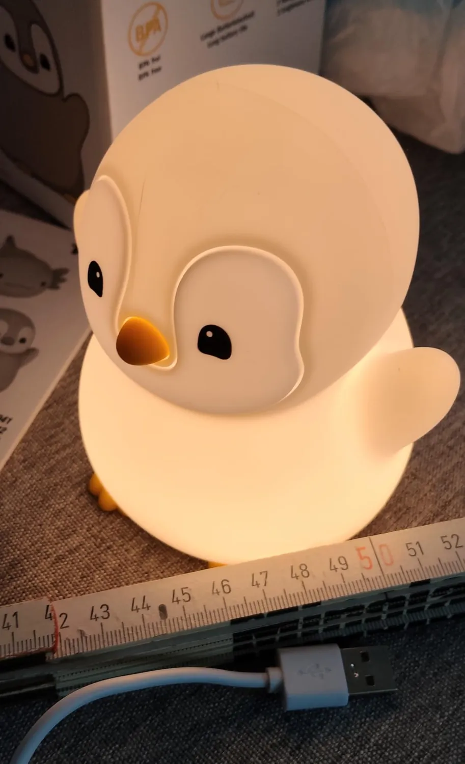 TFA Dostmann 43.2043 Nachtlicht Pinguin grau
