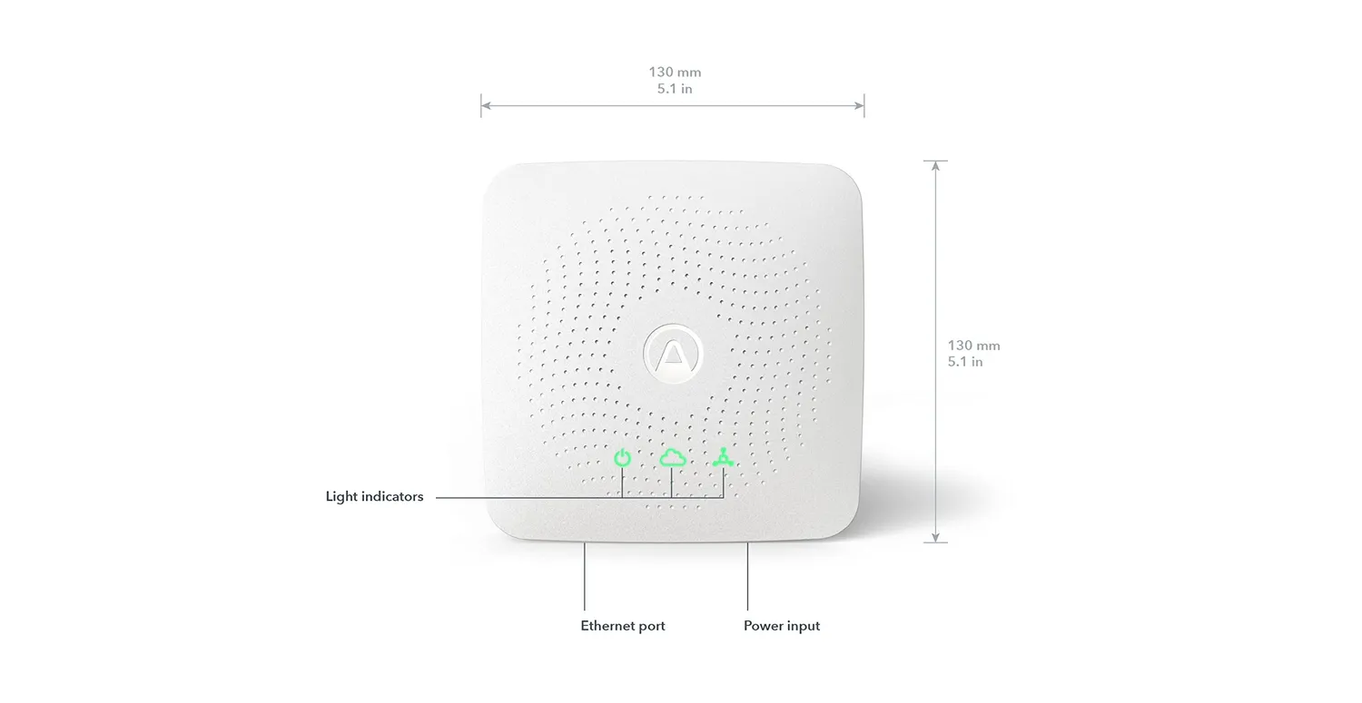 Airthings Hub für Wave Luftqualitätsmonitore mit App