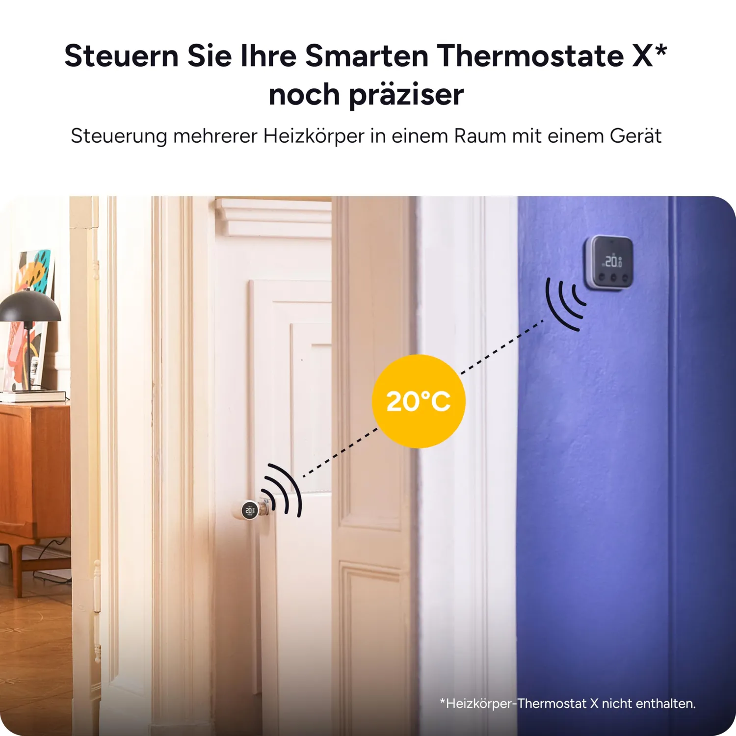 tado° X Funk-Temperatursensor für Heizkörperthermostat X