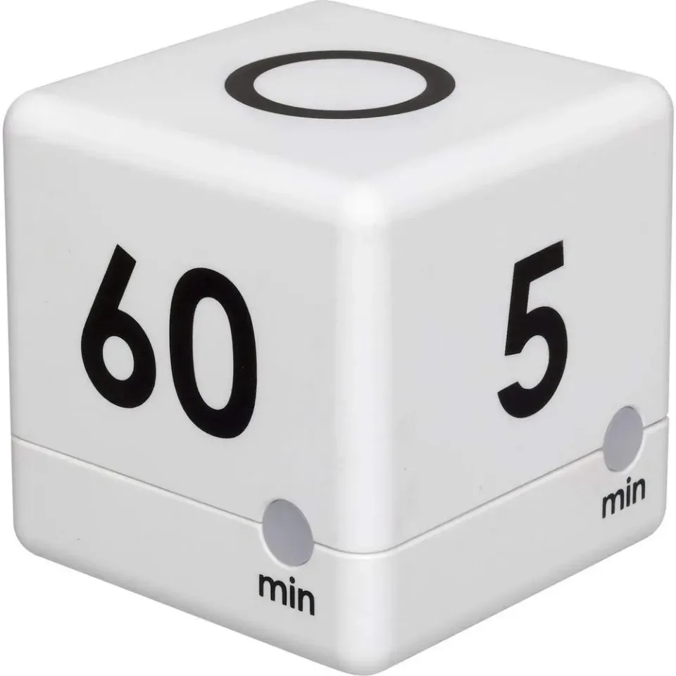 TFA Dostmann Cube Timer 38.2032.02 weiß digital