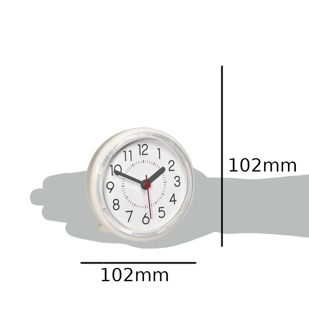 TFA Dostmann 60.3055.02 Badezimmeruhr cremeweiß Saugnapf