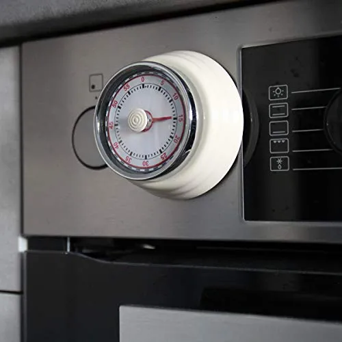 TFA Dostmann 38.1037.09 Küchen-Timer beige Retro Magnet