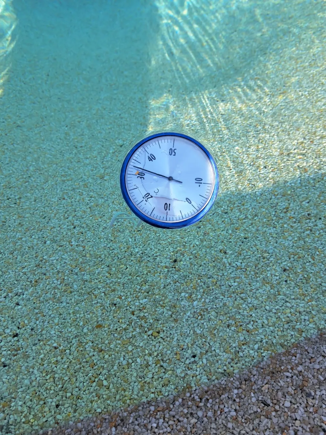 TFA Dostmann 40.2005 Schwimmbadthermometer analog blau Edelstahl