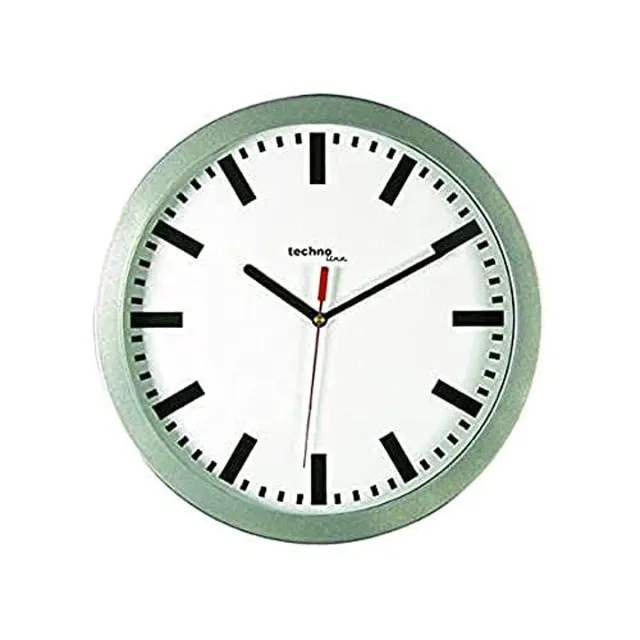 Technoline Bahnhofsuhr Funkwanduhr 30 cm schwarz