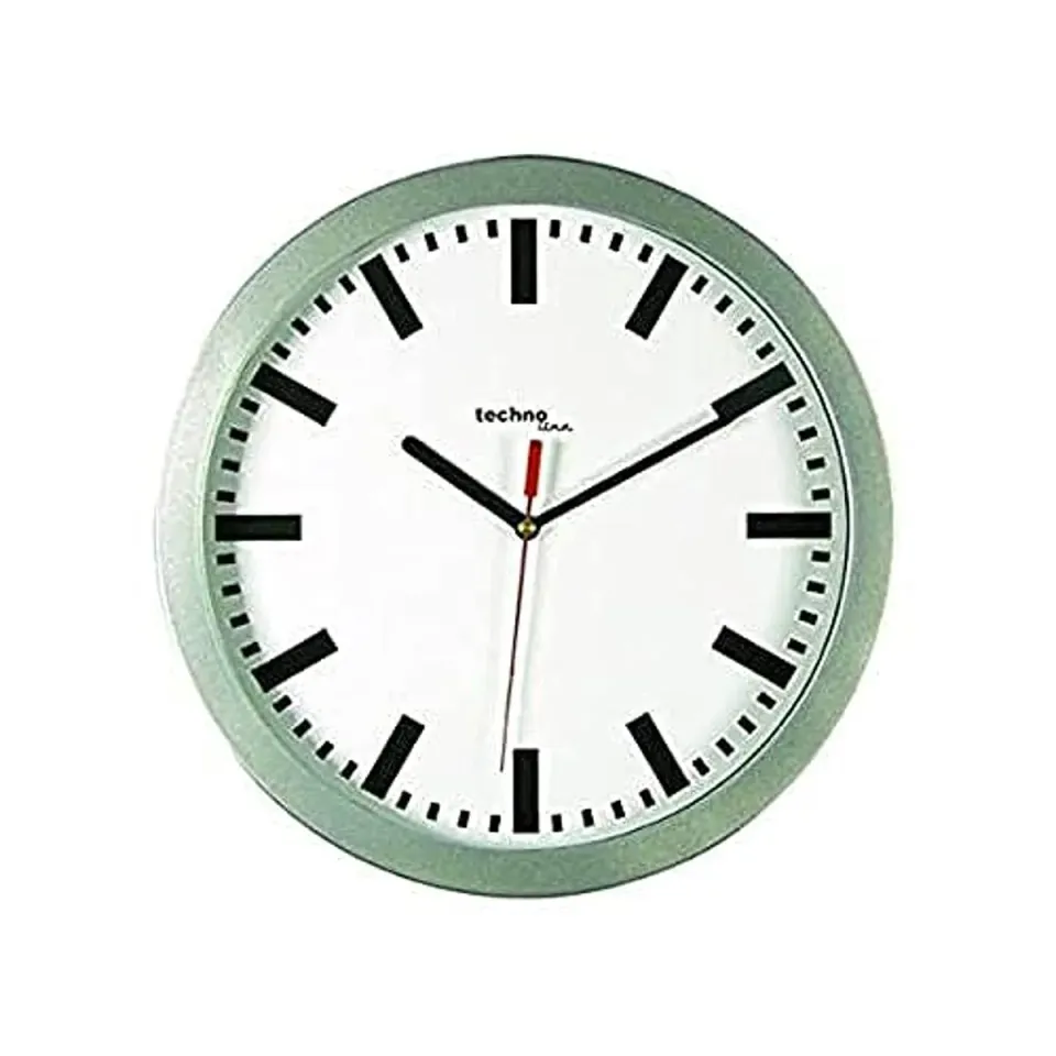 Technoline Bahnhofsuhr Funkwanduhr 30 cm schwarz
