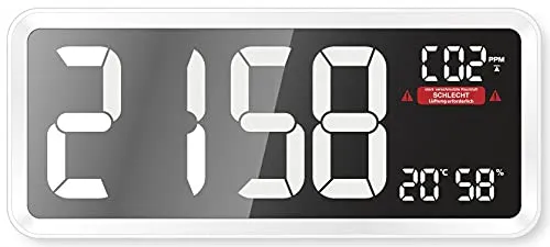 Technoline WL 1040 CO2-Messgerät XXL-Wanduhr NDIR
