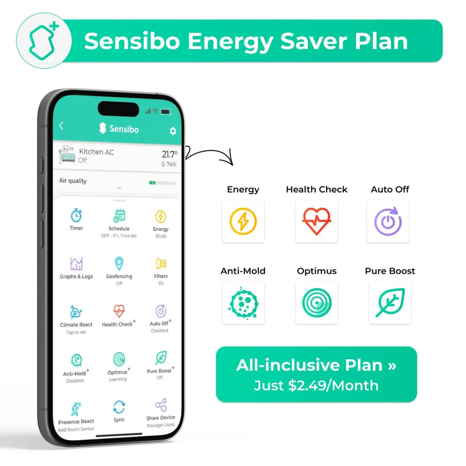 Sensibo Energy Saver Plan Yearly Energiespar-Abo