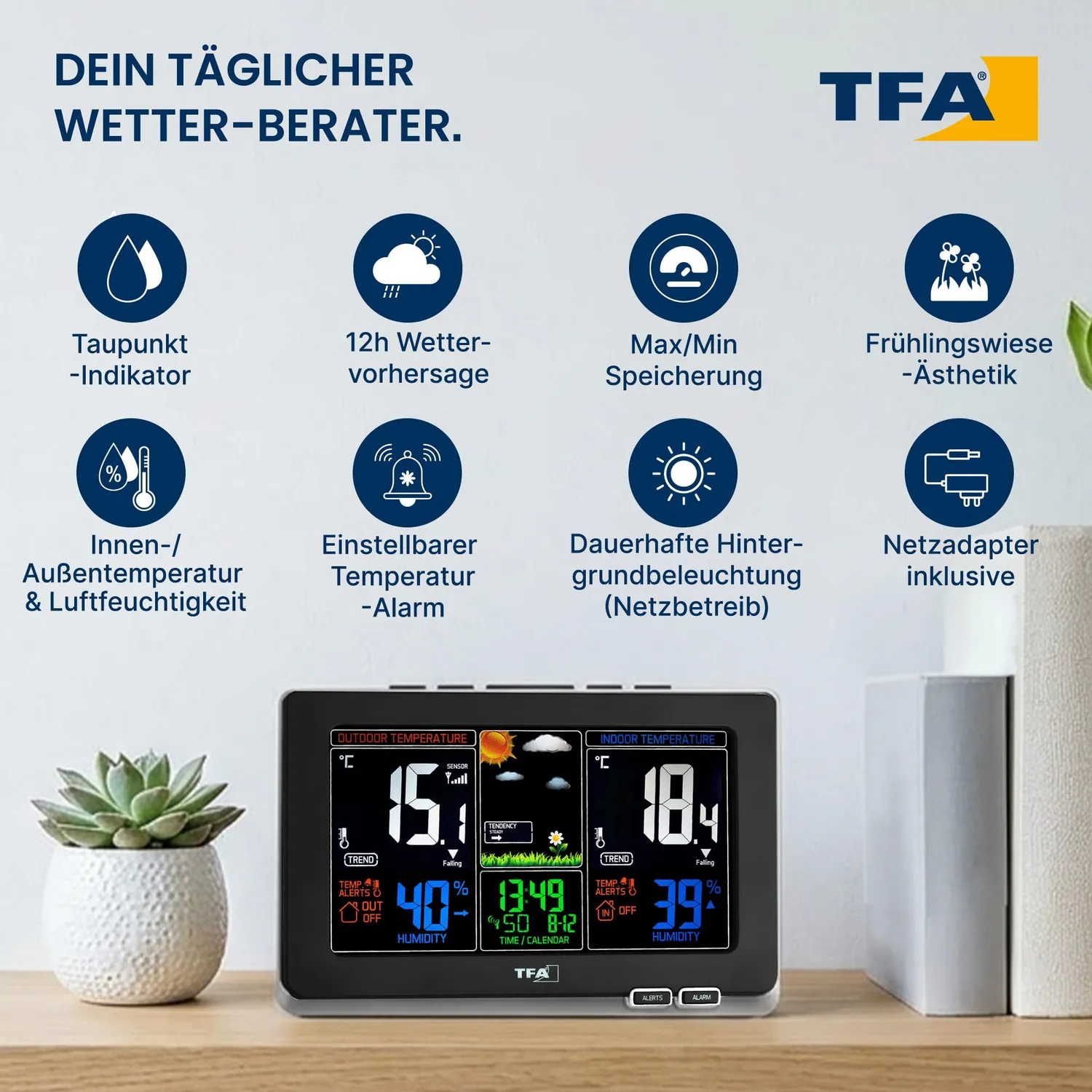TFA Dostmann Spring 35.1129 Funk-Wetterstation Bundle