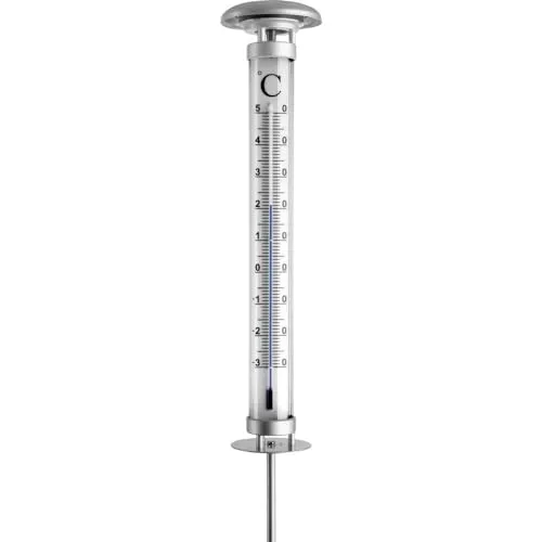 TFA Dostmann Solino 12.2057 Gartenthermometer Solar silber