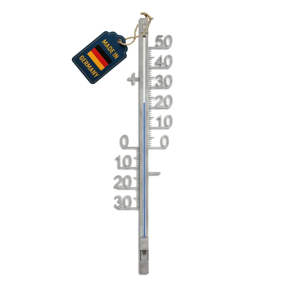 TFA Dostmann Außenthermometer analog Metall groß
