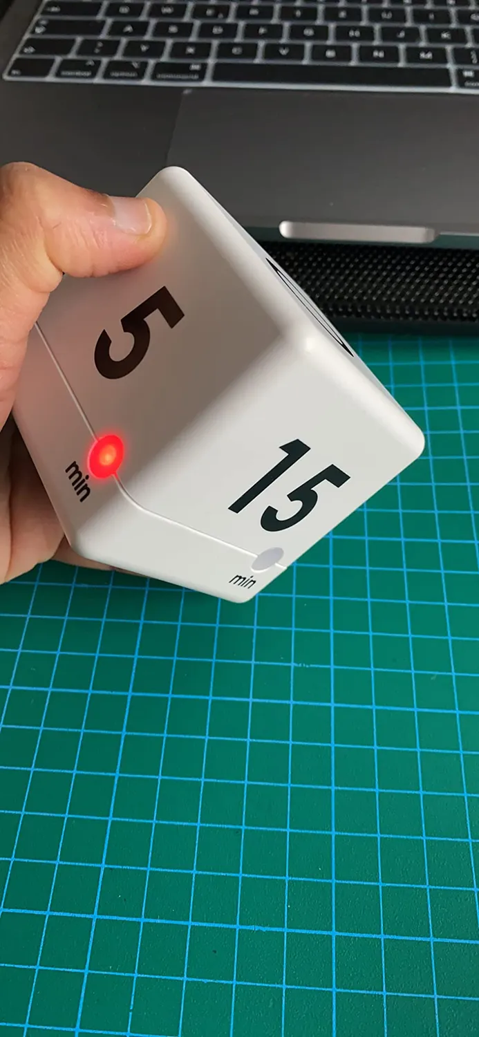 TFA Dostmann Cube Timer 38.2032.02 weiß digital