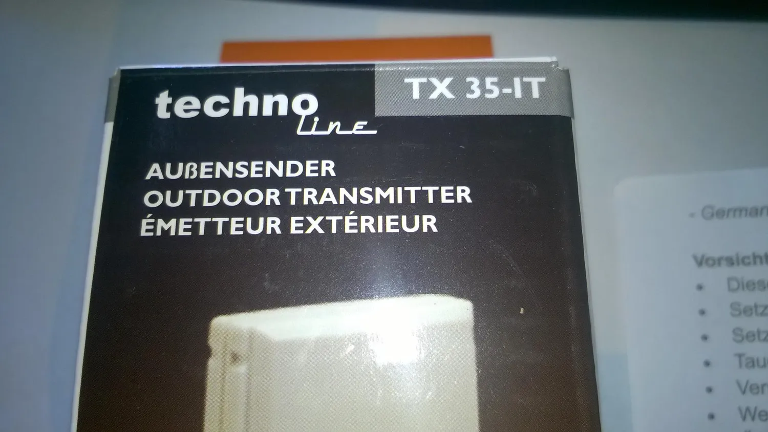 Technoline TX 35-IT Außensender weiß Ersatz