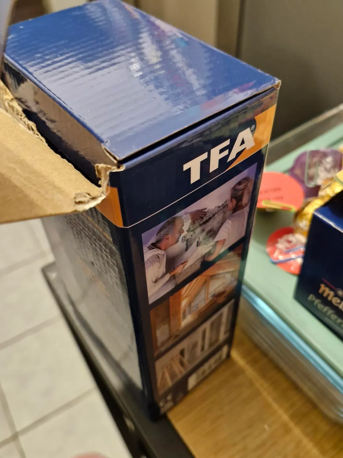 TFA Dostmann Schimmeldetektor Infrarot-Thermometer Doppellaser blau