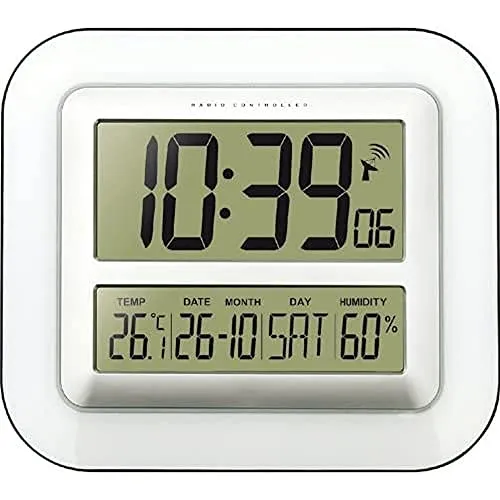 Technoline WS 8006 Funkwanduhr Weiß mit Hygrometer