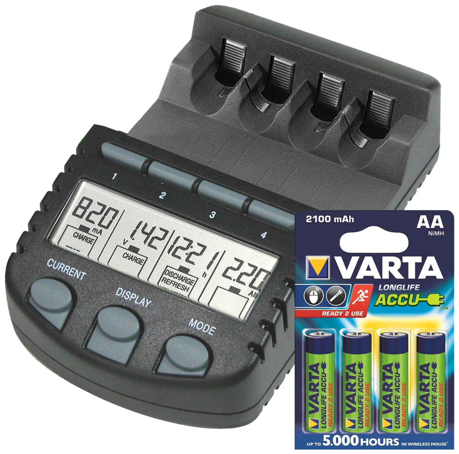 Technoline BC 700 Ladegerät AA AAA ohne Batterien LCD